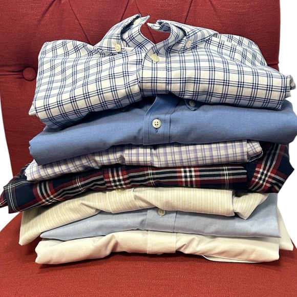 Bundle Brooks Brothers Men’s Button Down Dress Casual Shirts size LG 16.5 34/35 - Picture 1 of 13